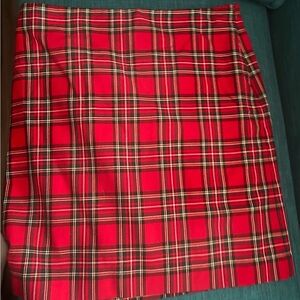 Red plaid skirt